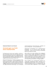 Dokument Anmerkungen aus Sicht eines Staatsanwalts