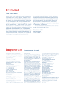 Dokument Editorial / Impressum