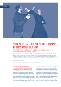 Dokument Sprachen lernen mit Kopf, Herz und Hand