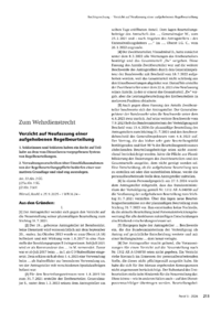 Dokument Verzicht auf Neufassung einer aufgehobenen Regelbeurteilung