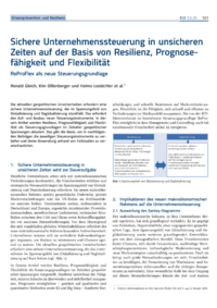 Dokument Sichere Unternehmenssteuerung in unsicheren Zeiten auf der Basis von Resilienz, Prognosef&auml;higkeit und Flexibilit&auml;t
