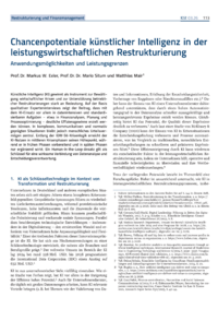 Dokument Chancenpotentiale k&uuml;nstlicher Intelligenz in der leistungswirtschaftlichen Restrukturierung