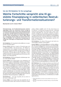 Dokument Welche Fortschritte verspricht eine KI-gest&uuml;tzte Finanzplanung in zeitkritischen Restrukturierungs- und Transformationssituationen?