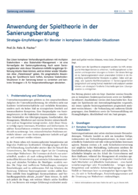 Dokument Anwendung der Spieltheorie in der Sanierungsberatung