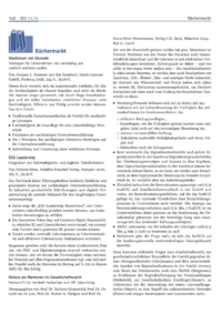 Dokument Umfeldinformationen zur Krisenpr&auml;vention, Sanierungsberatung und Insolvenzmanagement