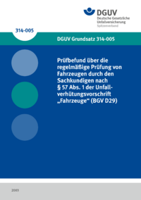 Dokument Pr&uuml;fbefund &uuml;ber die regelm&auml;&szlig;ige Pr&uuml;fung von Fahrzeugen durch den Sachkundigen