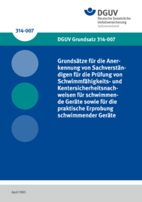 Dokument Grunds&auml;tze f&uuml;r die Anerkennung von Sachverst&auml;ndigen f&uuml;r die Pr&uuml;fung von Schwimmf&auml;higkeits- und Kente