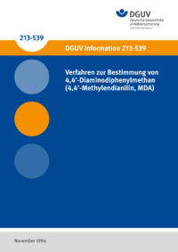Dokument Verfahren zur Bestimmung von 4,4'-Diaminodiphenylmethan (4,4'-Methylendianilin, MDA)