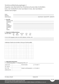 Dokument Strahlenerhebungsbogen