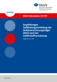 Dokument Empfehlungen Gef&auml;hrdungsermittlung der Unfallversicherungstr&auml;ger (EGU) nach der Gefahrstoffverordnun