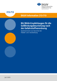 Dokument BG/BGIA-Empfehlungen f&uuml;r die Gef&auml;hrdungsbeurteilung nach der Gefahrstoffverordnung: Spritzlackierung