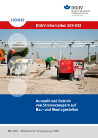 Dokument Auswahl und Betrieb von Stromerzeugern auf Bau- und Montagestellen