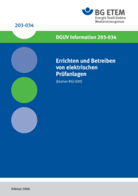 Dokument Errichten und Betreiben von elektrischen Pr&uuml;fanlagen