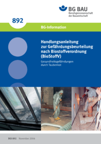 Dokument Handlungsanleitung zur Gef&auml;hrdungsbeurteilung nach Biostoffverordnung (BioStoffV) Gesundheitsgef&auml;hrd