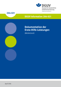Dokument Dokumentation der Erste-Hilfe-Leistungen (Meldeblock)