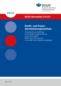 Dokument Kredit- und Finanzdienstleistungsinstitute &ndash; Hinweise für die Erstellung einer Gef&auml;hrdungsbeurteilu