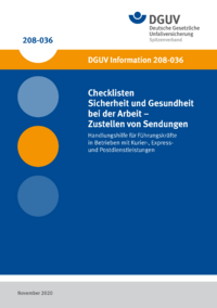 Dokument Checklisten - Arbeitssicherheit und Gesundheitsschutz - Zustellen von Sendungen