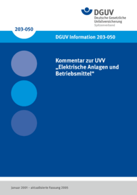 Dokument Kommentar zur UVV &bdquo;Elektrische Anlagen und Betriebsmittel&rdquo;