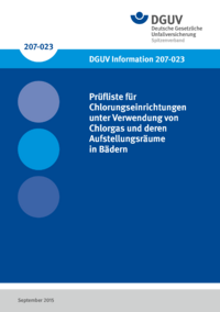 Dokument Pr&uuml;fliste f&uuml;r Chlorungseinrichtungen unter Verwendung von Chlorgas und deren Aufstellungsr&auml;ume in B&auml;