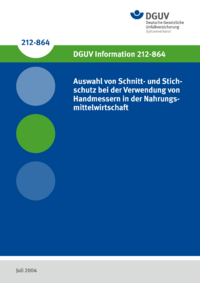 Dokument Auswahl von Schnitt- und Stichschutz bei der Verwendung von Handmessern in der Nahrungsmittelwirtsch