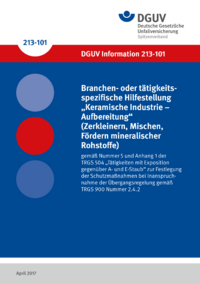 Dokument Branchen- oder t&auml;tigkeitsspezifische Hilfestellung 