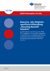 Dokument Branchen- oder t&auml;tigkeitsspezifische Hilfestellung &bdquo;Recycling-Baustoffe&ldquo;