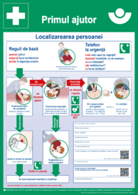 Dokument Erste Hilfe (Plakat, DIN A2, rum&auml;nisch) Primul ajutor