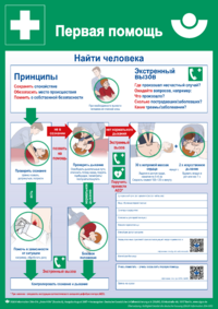 Dokument Erste Hilfe (Plakat, DIN A2, russisch) Первая помощь