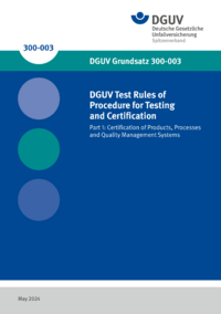 Dokument DGUV Test Rules of Procedure for Testing and Certification - Part 1: Certification of Products, Proc