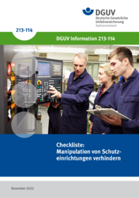 Dokument Checkliste: Manipulation von Schutzeinrichtungen verhindern