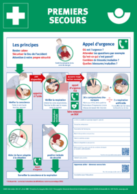 Dokument Erste Hilfe (Plakat, DIN A2, franz&ouml;sisch)