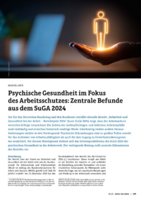 Dokument Psychische Gesundheit im Fokus des Arbeitsschutzes: Zentrale Befunde aus dem SuGA 2024