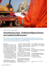Dokument Anordnung eines &bdquo;Gefahrstoffgutachtens mit Gefahrstoffkataster&ldquo;