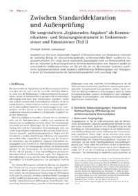 Dokument Zwischen Standarddeklaration und Au&szlig;enpr&uuml;fung