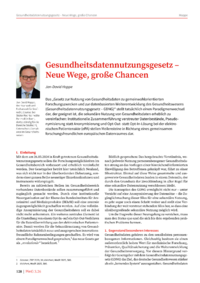 Dokument Gesundheitsdatennutzungsgesetz &ndash; Neue Wege, gro&szlig;e Chancen