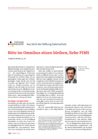 Dokument Bitte im Omnibus sitzen bleiben, liebe PIMS
