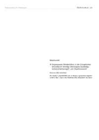 Dokument Angemessene Mindestl&ouml;hne in der Europ&auml;ischen Union/Durch Vertr&auml;ge &uuml;bertragene Zust&auml;ndigkeiten/&sbquo;Arbeitsentgelt&lsquo; und &sbquo;Koalitionsrecht&lsquo;