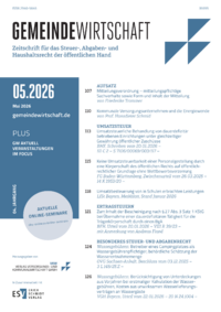 Dokument Zeitschrift Gemeindewirtschaft (GW) Ausgabe 05 2026