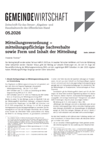 Dokument Mitteilungsverordnung &ndash; mitteilungspflichtige Sachverhalte sowie Form und Inhalt der Mitteilung
