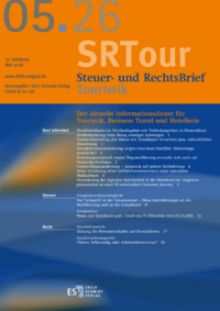 Ausgabe Steuer- und RechtsBrief Touristik Ausgabe 05 2026