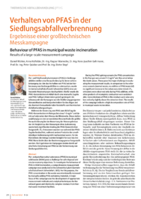 Dokument Verhalten von PFAS in der Siedlungsabfallverbrennung