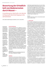 Dokument Bewertung der Erheblichkeit von Bodenerosion durch Wasser
