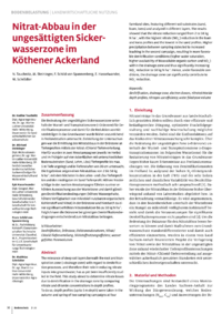 Dokument Nitrat-Abbau in der unges&auml;ttigten Sickerwasserzone im K&ouml;thener Ackerland