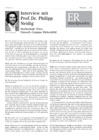 Dokument Interview mit Prof. Dr. Philipp Neidig