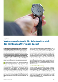 Dokument Vertrauensarbeitszeit: Ein Arbeitszeitmodell, das nicht nur auf Vertrauen basiert