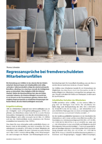 Dokument Regressanspr&uuml;che bei fremdverschuldeten Mitarbeiterunf&auml;llen