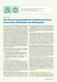 Dokument Der Schutz der gesetzlichen Unfallversicherung bei privaten Aktivit&auml;ten am Arbeitsplatz