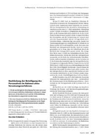Dokument Nachholung der Beteiligung des Personalrats im Rahmen eines Versetzungsverfahrens