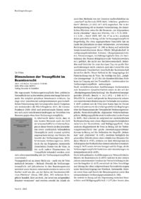 Dokument De Vries: Dimensionen der Treuepflicht im Beamtenrecht
