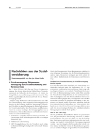 Dokument Nachrichten aus der Sozialversicherung